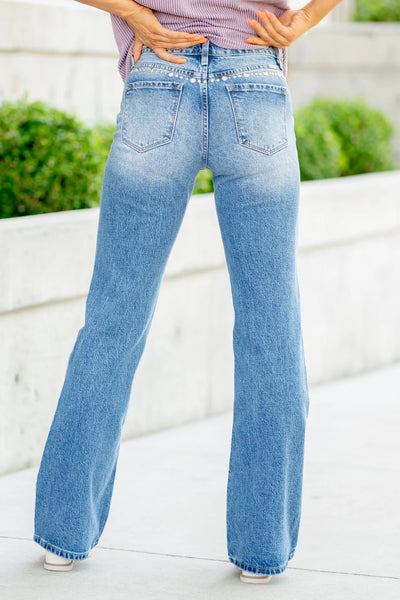 Pant, HR Wide Flare Studs