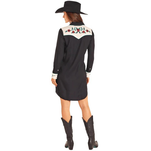 Dress, Yoke Snap Embroider