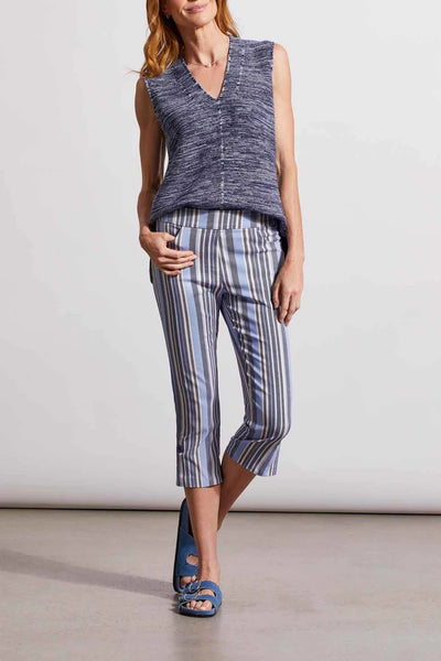 Pant, Stripe Capri