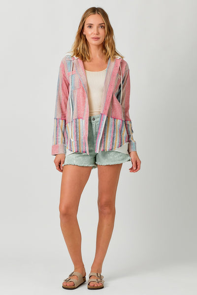 Jacket, Button Up Stripe