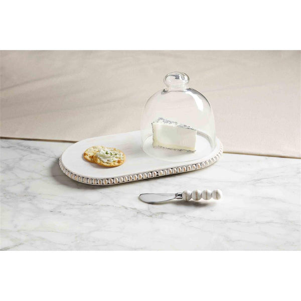 Home, White Bead Tray & Cloche Set