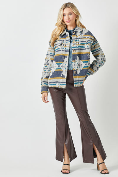 Jacket, Gray Aztec Mix