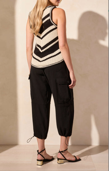 Top, Racer Bk Black/Cream