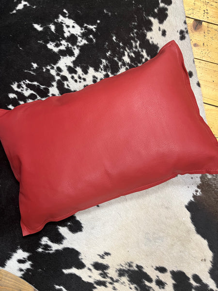 Home, Red Leather Pillow