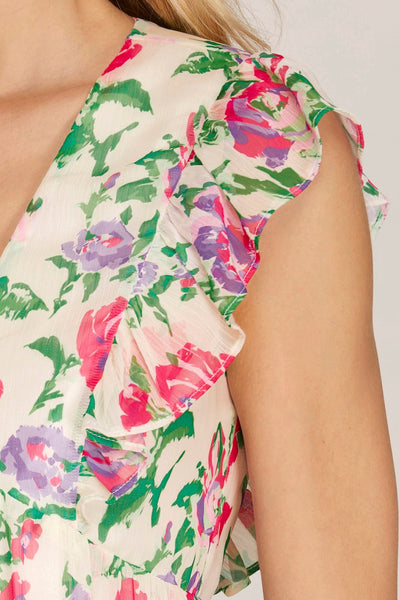 Dress, Tiered Midi Floral