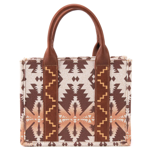 Wrangler SW Print Small Canvas Tote - Coffee