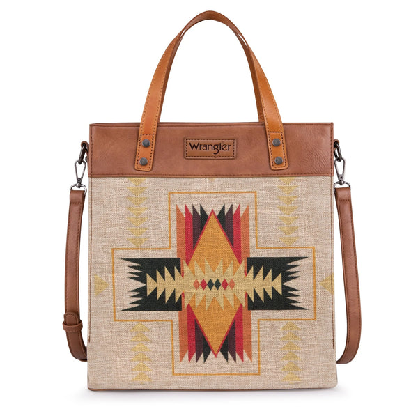 Tote, Wrangler Art Print Canvas - Aztec
