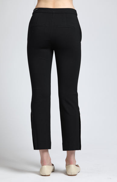 Pant, Black Pullon Crop