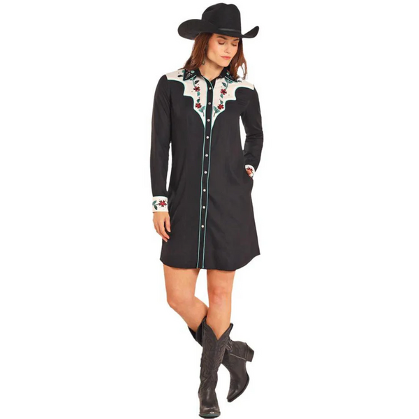 Dress, Yoke Snap Embroider