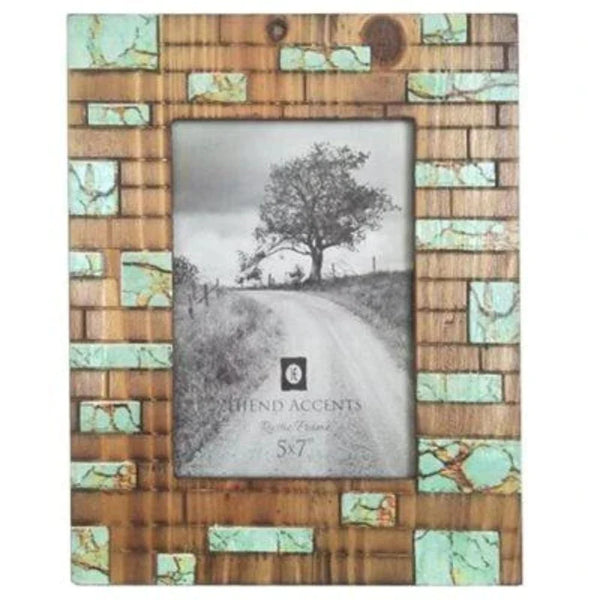 Home, Turquoise Inlay Frame