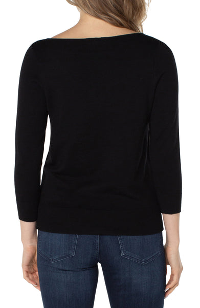 Sweater, Black Sparkle Cutout