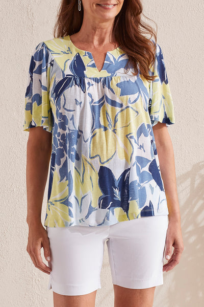 Top, Elbow Slv, WildLime