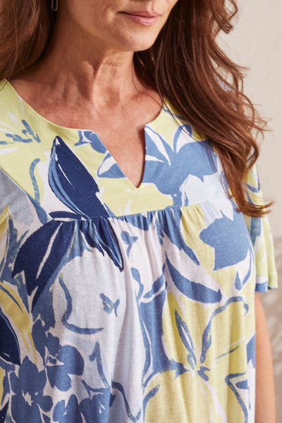 Top, Elbow Slv, WildLime
