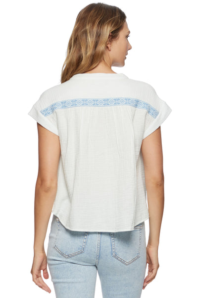 Top, Annieville Embroidered