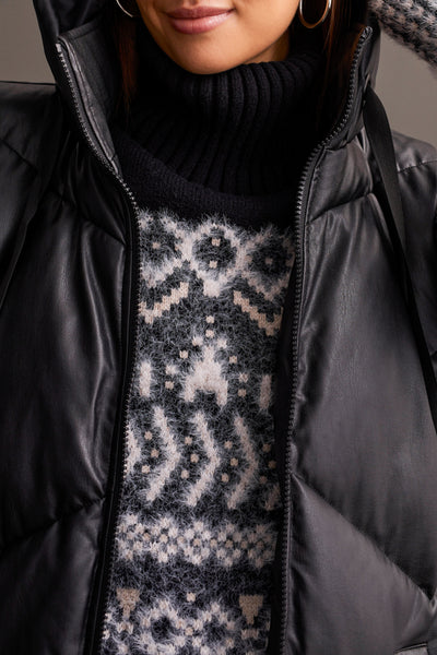 Vest, Puffer Midi w/Hood