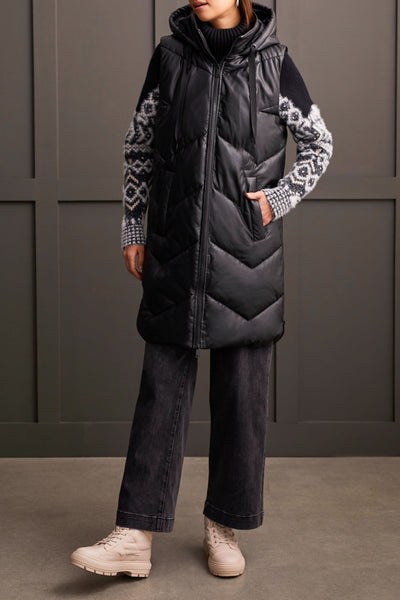 Vest, Puffer Midi w/Hood