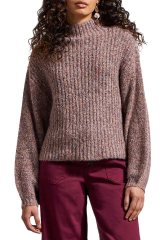 Sweater, Funnel Neck Multi-Color