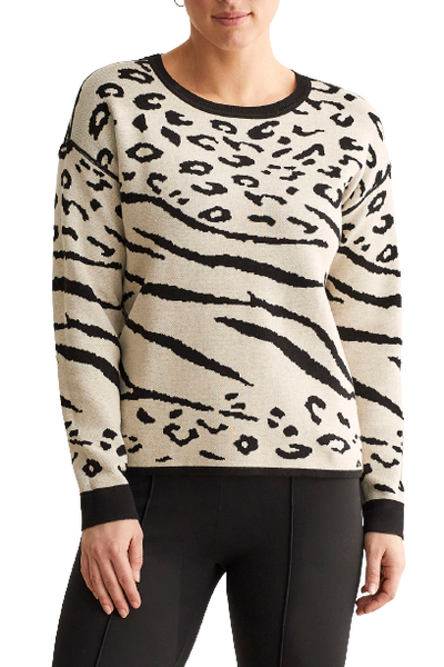 Sweater, Reversible Animal Print