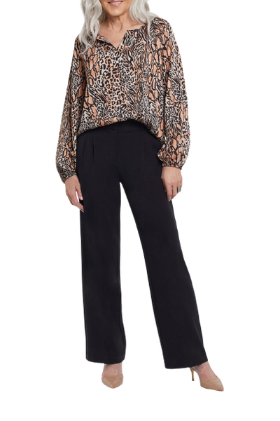Pant, Black Wide Leg Trouser