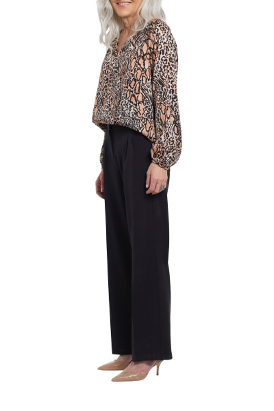Pant, Black Wide Leg Trouser