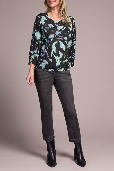 Sweater, 3/4 Slv Crew Neck Mint