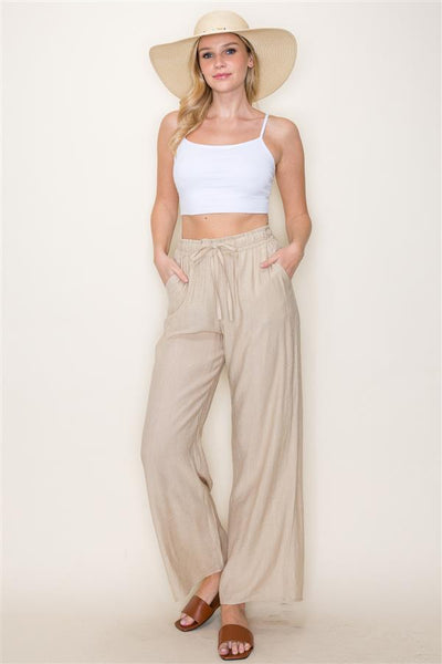 Natural Drawstring Pant
