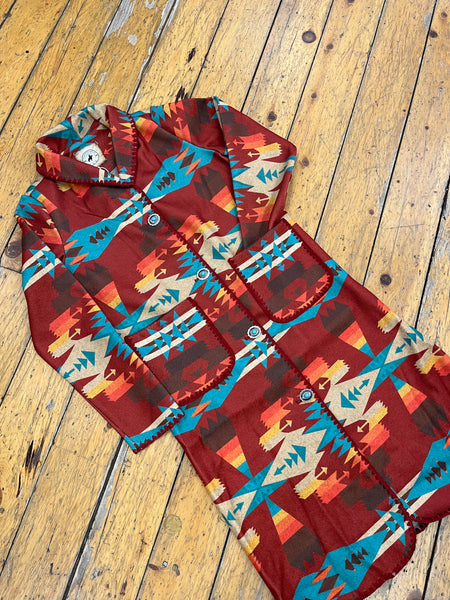 Red Long Aztec Coat
