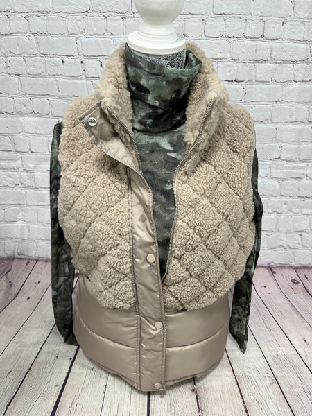 Natural Quilted Vest
