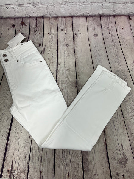White High Rise Straight