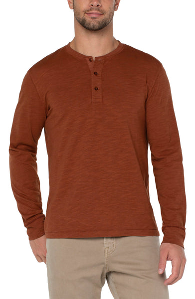 Men's Slub Henley Sweater