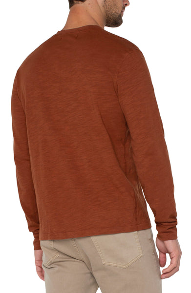 Men's Slub Henley Sweater
