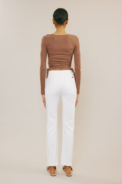 White High Rise Straight