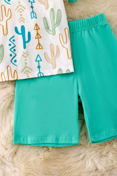 Boy's Short Set- Cactus
