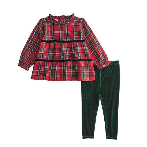 Baby, Tartan Tunic/Legging 12-18Mo