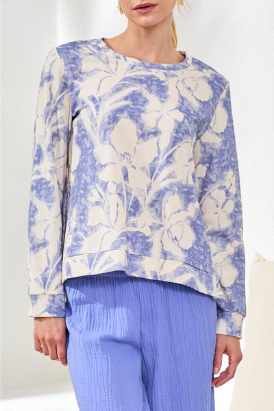 Top, LS Crew Nk Terry