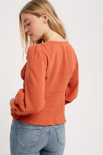 Top, Woven Gauze Brick