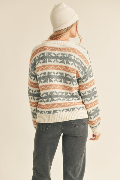 Sweater, Abstract Stripe