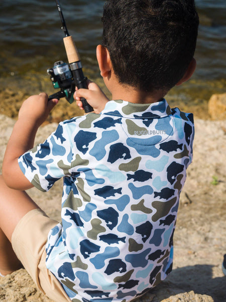 Boys, Fish Camo Polo