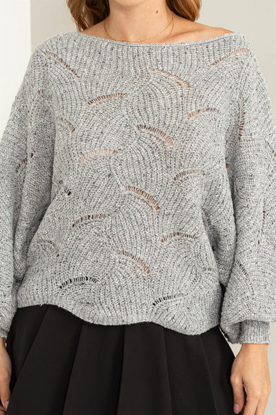 Sweater, Boxy Grey Crop