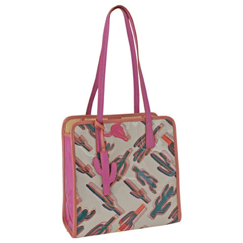 Catchfly Tote Pink Cactus