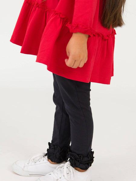 Girls. Ruffle Leggings
