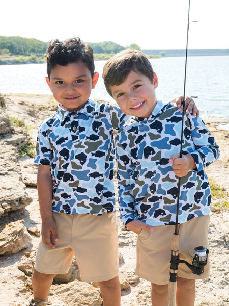 Boys, Fish Camo Polo