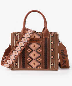 Wrangler SW Print Small Canvas Tote - Dk Brown