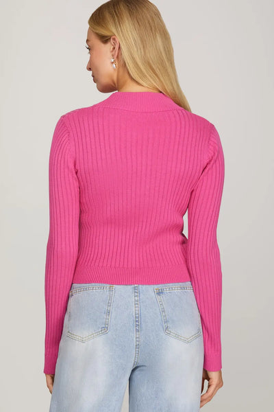 Sweater, LS Mock Crop