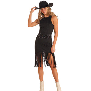 Dress, Microsuede Fringe