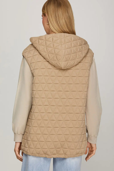Vest, Quilt Hooded