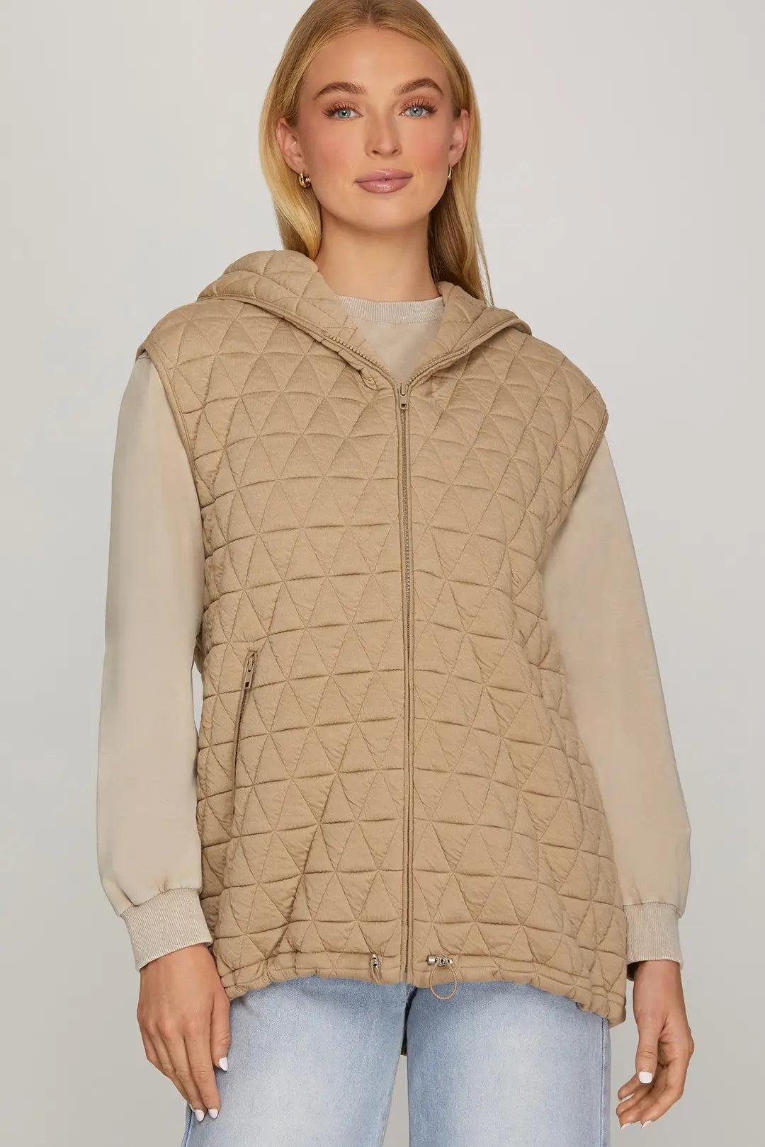 Vest, Quilt Hooded