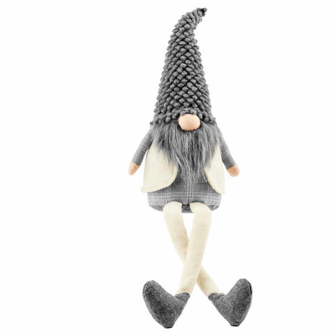 Home, Lg Gray Deluxe Dangle Gnome