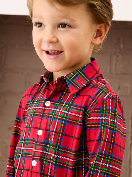 Boys, Red Plaid Shirt