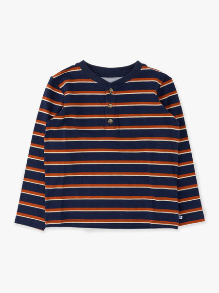 Boys, Stripe Knit LS Henley